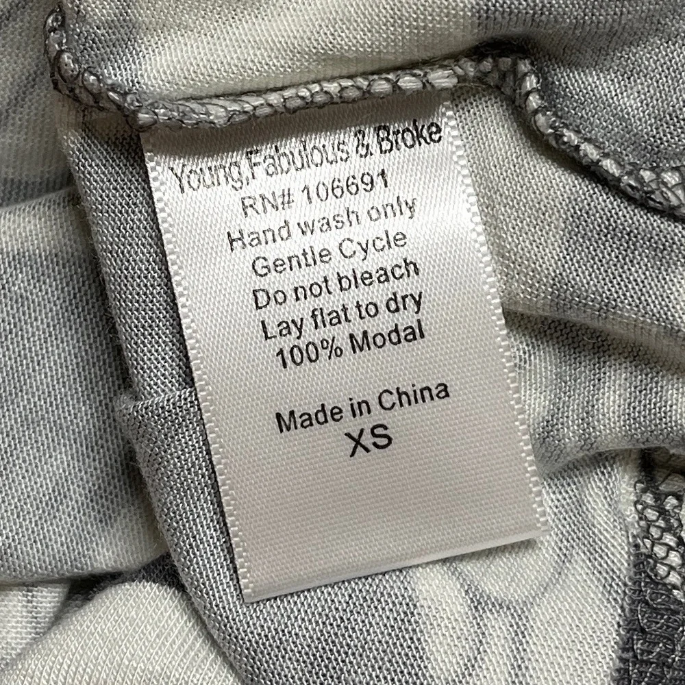 Young Fabulous & Broke Bird Print Size XS Black & White Dress - Picture 5 of 9